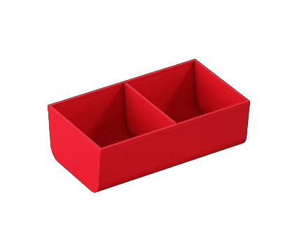 [2401851843-00] Greifschale mit Unterteiler, rot